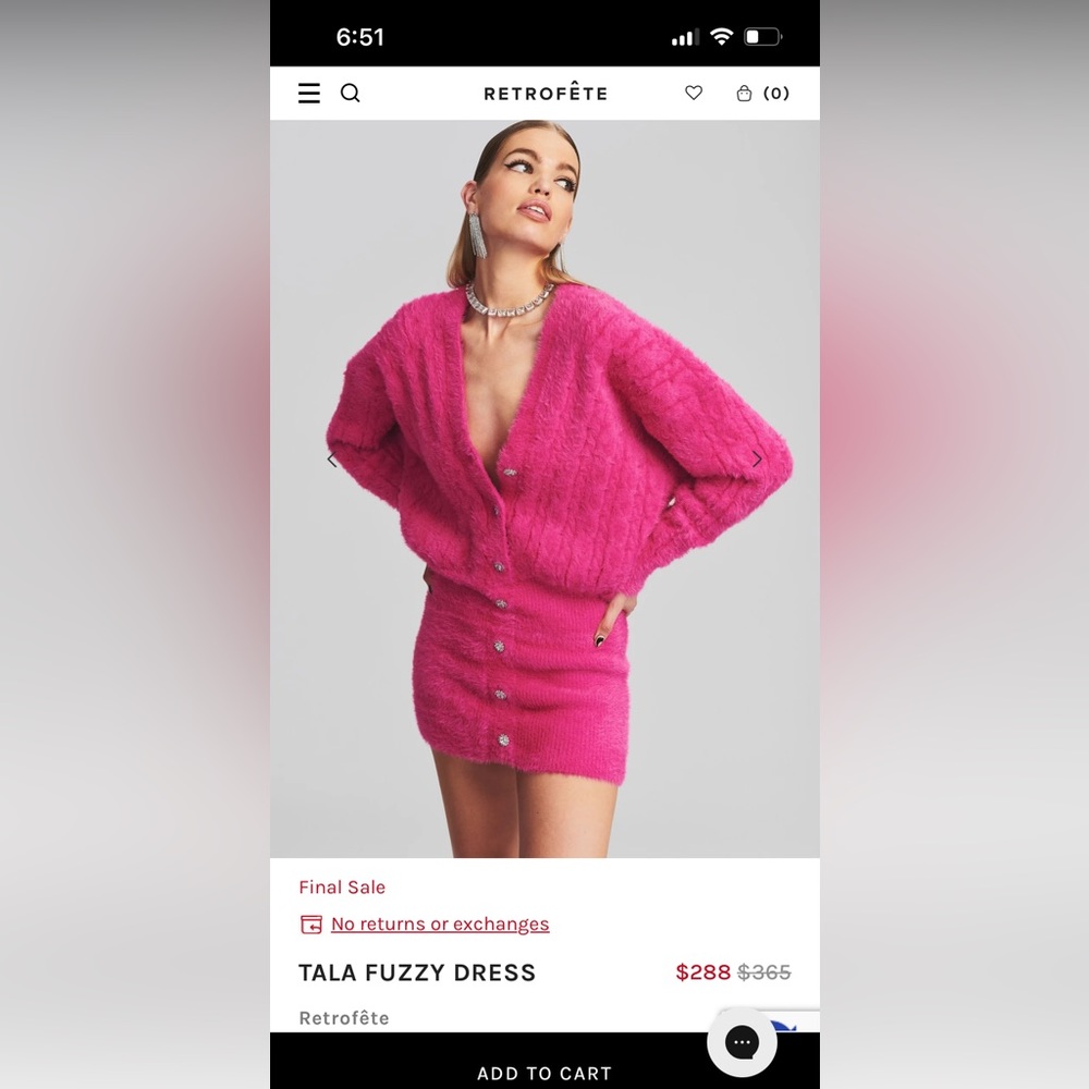 Retrofete Tala Fuzzy Dress